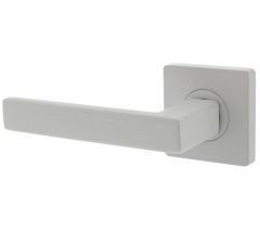 Intersteel enkele deurklink Hera links op vierkant rozet wit