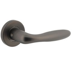 Intersteel enkele deurklink Jupiter rechts op rozet ø53x8mm rvs antraciet grijs