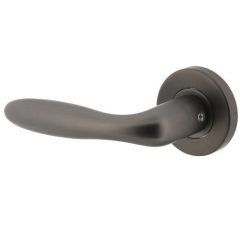 Intersteel enkele deurklink Jupiter links op rozet ø53x8mm rvs antraciet grijs