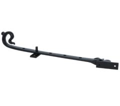 Raamuitzetter met krul 300mm ijzer zwart