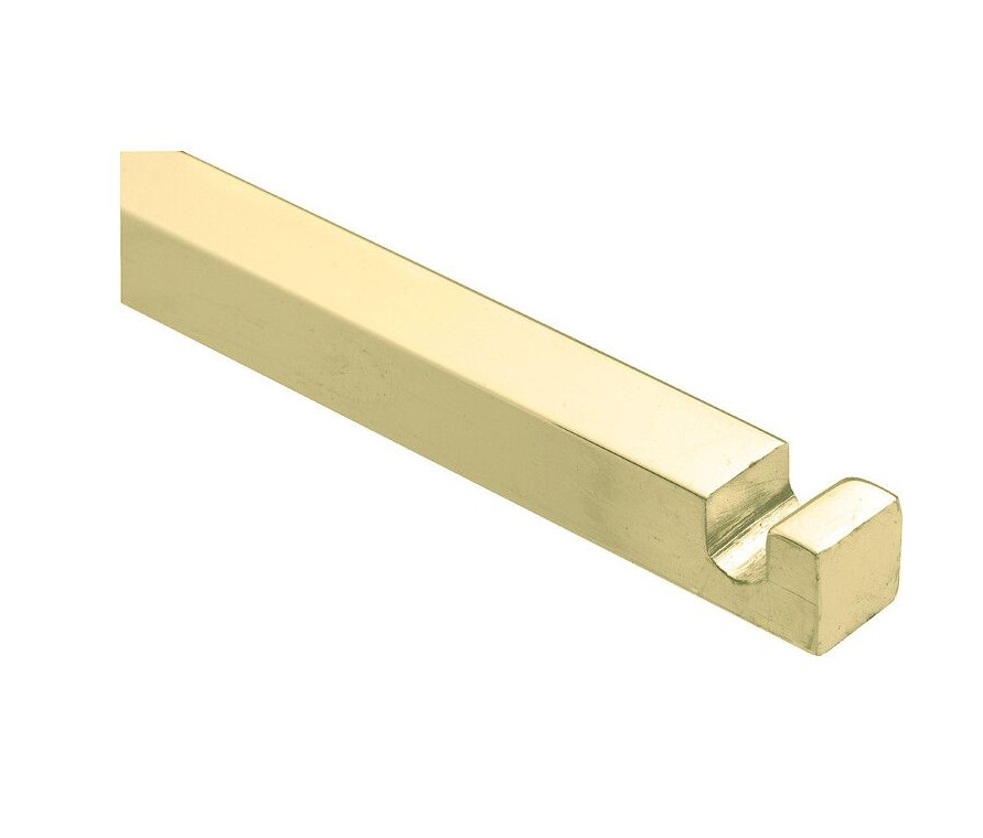 Losse espagnoletstang voor Kruk/Pomp espagnoletten 9x1100mm messing ongelakt