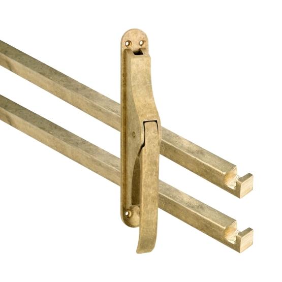 Pomp-espagnolet Elegant messing Antiek Inclusief 2 Stangen