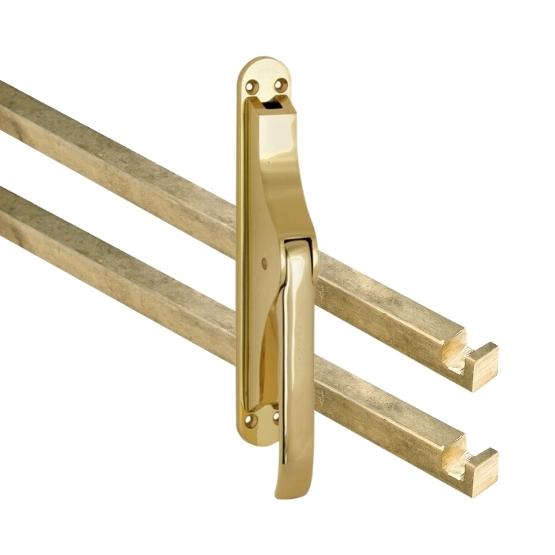 Pomp-espagnolet Elegant messing Gelakt Inclusief 2 Stangen