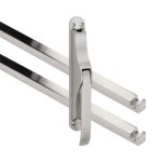 Pomp-espagnolet Elegant mat nikkel Ongelakt Inclusief 2 Stangen