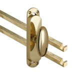 Kruk-espagnolet Ei ovaal messing Gelakt Inclusief 2 Stangen