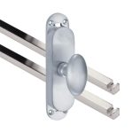 Kruk-espagnolet Ei ovaal mat chroom Inclusief 2 Stangen