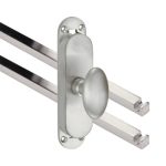 Kruk-espagnolet Ei ovaal mat nikkel Ongelakt Inclusief 2 Stangen