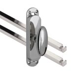 Kruk-espagnolet Ei ovaal glans nikkel Inclusief 2 Stangen