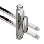 Kruk-espagnolet Ei ovaal glans chroom Inclusief 2 Stangen