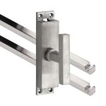 Kruk-espagnolet Kare mat nikkel Ongelakt Inclusief 2 Stangen