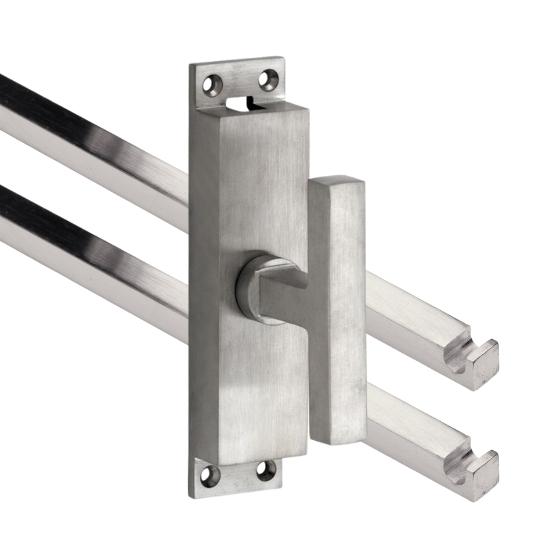 Kruk-espagnolet Kare mat nikkel Ongelakt Inclusief 2 Stangen