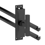 Kruk-espagnolet Kare mat zwart Inclusief 2 Stangen