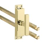 Kruk-espagnolet Kare messing Gelakt Inclusief 2 Stangen