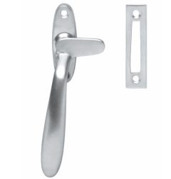 Intersteel Raamsluiting Dudok links met sluitplaat chroom mat