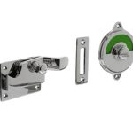 Intersteel wc-overslag met bocht en tekst “groen/rood” nikkel