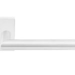 Deurklink BASIC LBII-19Q32G op rechthoekig rozet Wit