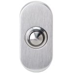 Beldrukker ovaal 68x30.5mm rvs mat