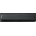 Briefplaat ORION ovaal rvs zwart