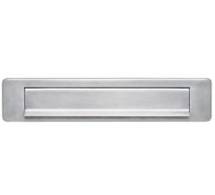 Briefplaat QUADRA rechthoek rvs mat