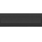 Briefplaat QUATTRO rechthoek rvs zwart