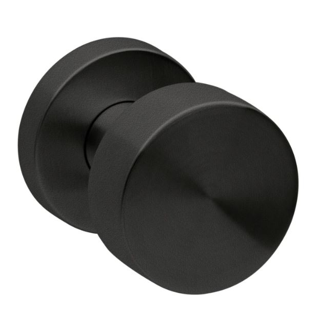 Voordeurknop Vast Rond Ø52mm zwart