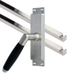 Kruk-espagnolet Ton Model Links mat nikkel Ongelakt Inclusief 2 Stangen