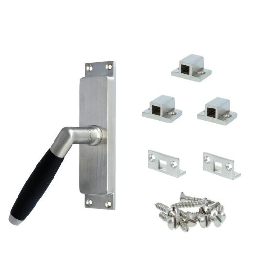 Kruk-espagnolet Ton Model Links mat nikkel Ongelakt Inclusief 2 Stangen - Afbeelding 2