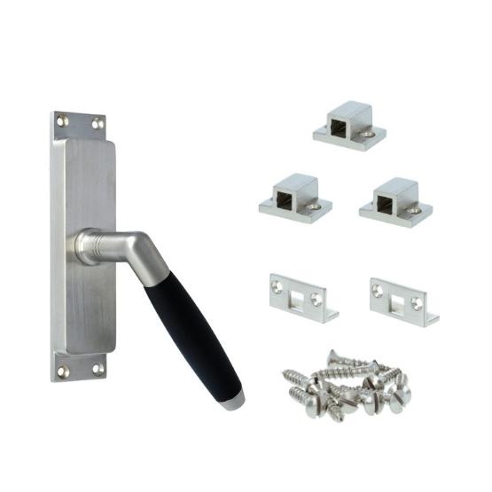 Kruk-espagnolet Ton Model Rechts mat nikkel Ongelakt Inclusief 2 Stangen - Afbeelding 3