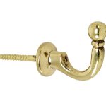 Schroefhaak Kogel 35mm messing gelakt