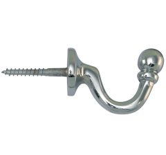 Schroefhaak Kogel 30mm glans chroom