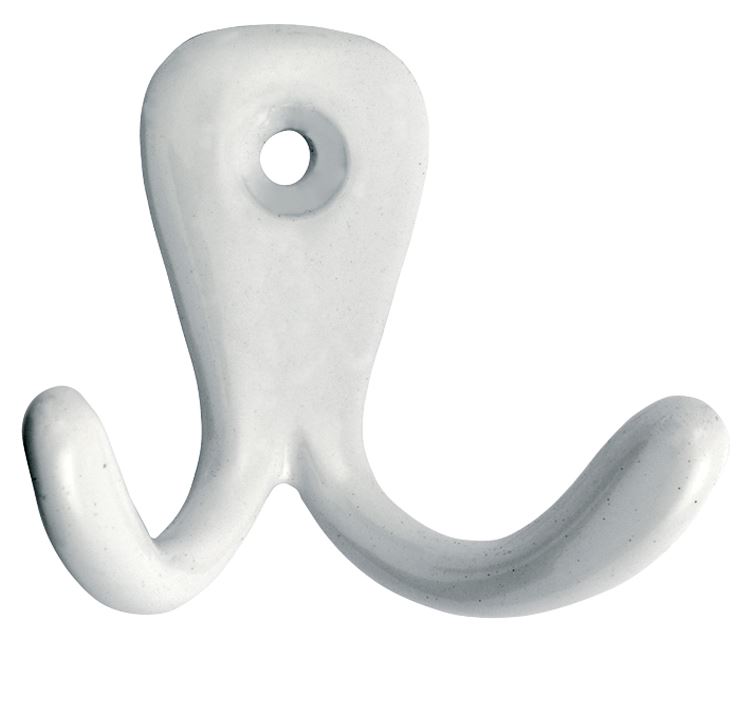 Kanhaak Dubbel 40mm aluminium wit gelakt