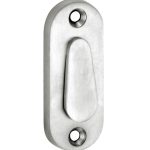 Slot afdekrozet met klep mat nikkel PVD