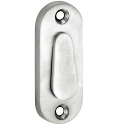 Slot afdekrozet met klep mat nikkel PVD