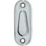 Slot afdekrozet met klep glans chroom