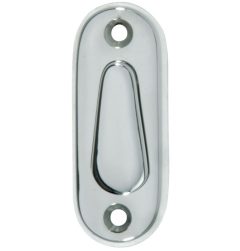 Slot afdekrozet met klep glans chroom