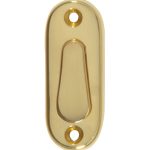 Slot afdekrozet met klep messing ongelakt