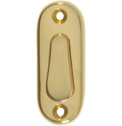 Slot afdekrozet met klep messing ongelakt