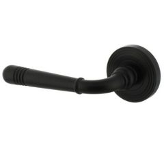 Intersteel enkele deurklink links Helena op rozet ø54x9mm zwart