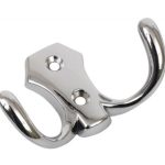 Kapstokhaak dubbel chroom glans