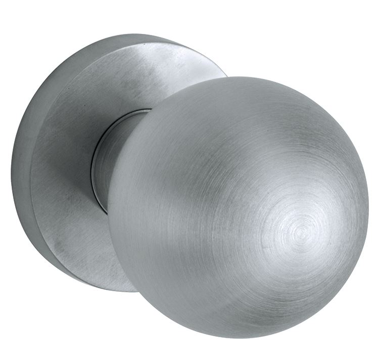 Knopkruk op geveerd rozet Kogel 50mm/Vivo mat chroom