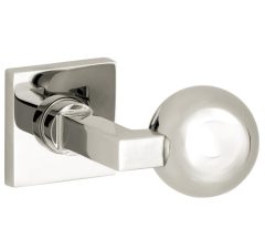 Knopkruk op geveerd rozet verdekt Bauhaus glans nikkel