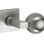 Knopkruk op geveerd rozet verdekt Bauhaus mat nikkel ongelakt