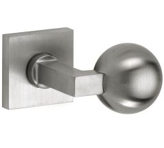 Knopkruk op geveerd rozet verdekt Bauhaus mat nikkel ongelakt