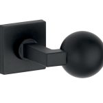 Knopkruk op geveerd rozet verdekt Bauhaus mat zwart