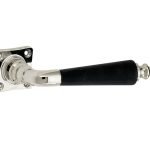 Deurklink op geveerd vierkant rozet Antique ebben glans nikkel