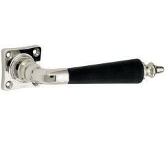 Deurklink op geveerd vierkant rozet Antique ebben glans nikkel