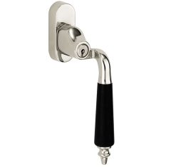 SKG2 Draaikiepgarnituur afsluitbaar Antique ebben/Smal Rechts glans nikkel