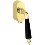 SKG2 Draaikiepgarnituur afsluitbaar Antique ebben/Elegant messing gelakt