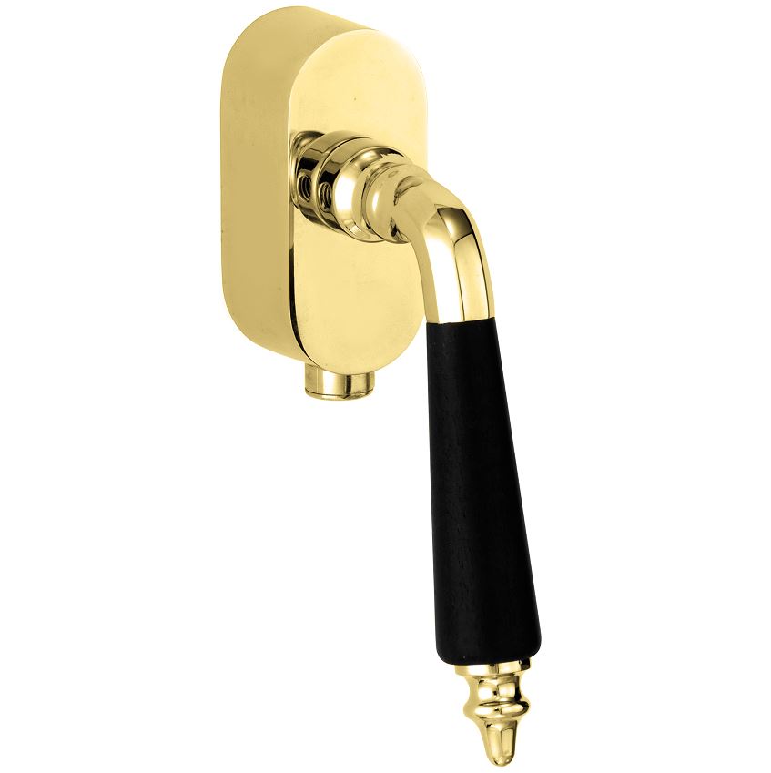 SKG2 Draaikiepgarnituur afsluitbaar Antique ebben/Elegant messing gelakt