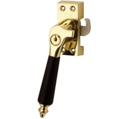 SKG Raamsluiting Met Sluitplaat Links Antique ebben messing gelakt